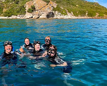 Snorkelling in the coves of the Bosa coastline