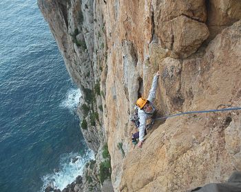 Exclusive climbing with an Alpine Guide on the cliff of Masua