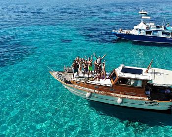 Vintage wooden boat tour to La Maddalena Archipelago from Palau