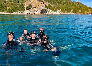 Snorkelling in the coves of the Bosa coastline