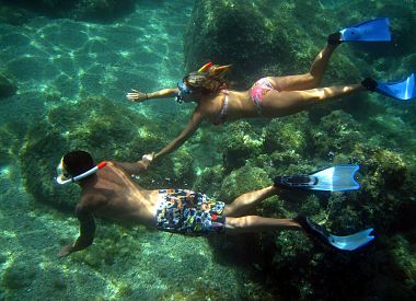 Half-day boat tour with snorkeling in the Protected Marine Area of Tavolara from Olbia
