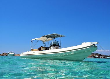 Full day by dinghy in La Maddalena Archipelago or Caprera from Palau