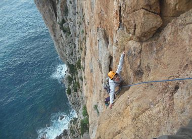 Exclusive climbing with an Alpine Guide on the cliff of Masua