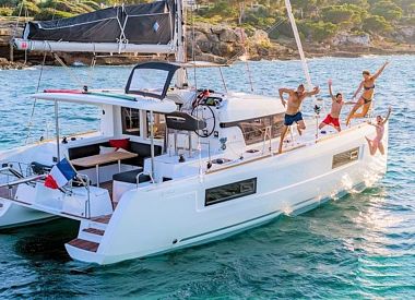 Luxury Catamaran trip to La Maddalena Archipelago from Cannigione