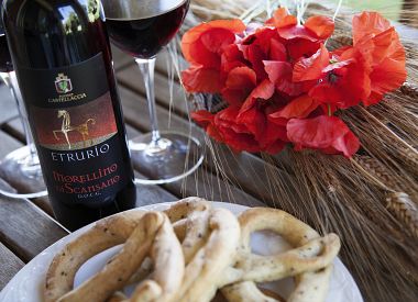 Kellerbesichtigung und Maremma-Abendessen mit Weinverkostung im Podere Castellaccia